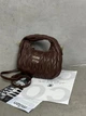 Женская сумка багет Miu miu 2178 темно-коричневая - изображение 6