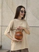 Жіноча коричнева кругла сумка BASKETBALL м'яч на ланцюжку - зображення 4
