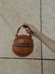 Жіноча коричнева кругла сумка BASKETBALL м'яч на ланцюжку - зображення 6