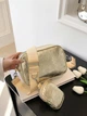 Женская классическая сумка 9137 кросс-боди через плечо золотистая - изображение 6