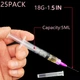 Шприцы 5 мл 18Ga 1,5 дюйма в индивидуальной упаковке (25 шт) - изображение 4