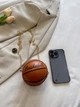 Жіноча кругла сумка маленька 10407 BASKETBALL м'яч на ланцюжку коричнева - зображення 4