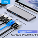 Розширювальна док-станція Isky Microsoft Surface Pro 9/10/11, високошвидкісний конвертер USB 3.0, мережевий порт RJ45-адаптер, розширювальна док-станція HDMI High-Definition 4K, Eight-I - зображення 5