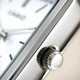 Женские часы Casio LTP-V007D-2E голубые 30 м - изображение 5