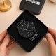 Мужские часы Casio MTP-VT01B-1B черные 30 м - изображение 8