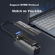 Корпус для SSD-накопителя EAGET M.2 NVMe, Type-C 3.2, портативный, совместимый с ноутбуками и устройствами Apple, внешний корпус для SSD, охлаждение из алюминиевого сплава, SE310NA - изображение 9