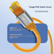 Патч-корд Choseal QS567CT25 Cat 6a экранированный 10 Гбит/с 25 м Оранжевый - изображение 5