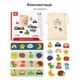 Детская развивающая тактильная игра Tooky Toy Лото с мешочком для изучения форм и развития моторики малышей - изображение 7