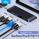 Док-станція Isky Microsoft Surface Pro 9/10/11, розширювальна док-станція USB-C, високошвидкісний конвертер USB 3.0, конвертер портів Ethernet RJ45, аудіоінтерфейс, HDMI - зображення 4
