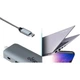 Док-станция расширения Aigo Type-C, USB 3.0-концентратор, гигабитный Ethernet-порт, HDMI/VGA-адаптер, устройство чтения SD/TF-карт, USB-док-станция расширения, быстрая зарядка PD100 Вт, T09-R (металлический корпус) - изображение 2