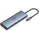 Док-станция расширения Aigo Type-C, USB 3.0-концентратор, гигабитный Ethernet-порт, HDMI/VGA-адаптер, устройство чтения SD/TF-карт, USB-док-станция расширения, быстрая зарядка PD100 Вт, T09-R (металлический корпус) - изображение 9