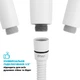 Шланг для душа DROP SH-HM175-PRM-WHT нержавеющая сталь 175 см белый - изображение 5