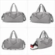 Спортивная сумка Lesko 604 Grey для активного отдыха и занятий спортом с отделом для обуви и отделом для мокрых вещей - изображение 3