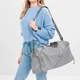 Спортивная сумка Lesko 604 Grey для активного отдыха и занятий спортом с отделом для обуви и отделом для мокрых вещей - изображение 4