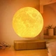 Ночник Настольный Магнитный Луна 360 Magnetic Moon Light Диаметр 14 См Деревянная Подставка (401385) - изображение 5