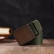 Мужской текстильный ремень для джинсов с автоматической пряжкой из плотного текстиля, повседневный, зеленый 57980 - изображение 6