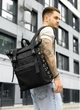 Мужской рюкзак-ролл Sambag RollTop LTT черно-оранжевый Oxford городской многофункциональный рюкзак 51941 - изображение 11