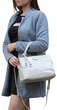 Сумка жіноча шкіряна бежева стильна cross-body everyday сумка 50561 - зображення 1