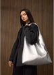 Жіноча сумка Sambag HOBO M срібна з екокожі велика hobo-формат 35×40×8 см 51920 - зображення 1