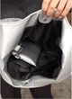 Жіноча сумка Sambag HOBO M срібна з екокожі велика hobo-формат 35×40×8 см 51920 - зображення 12
