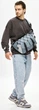 Чоловіча сумка-бананка через плече для ноутбука Sambag Urban Pro блакитна міська 61057 - зображення 4