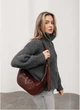 Женская сумка Sambag HOBO бордовая 30x13x8 см эко-кожа городская на молнии Sambag 55179 - изображение 3