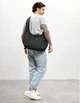 Чоловіча сумка Sambag HOBO WEAVE чорна через плече містка для ноутбука 15.6 дюйма міська 62292 - зображення 3