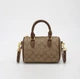 Жіноча сумка коричнева Coach Micro Rowan Satchel Crossbody Bag with Cherry Charm. сумка коач з фірмовим візерунком C - зображення 11