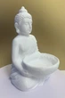 Статуэтка Будда с чашей гармонии пластик золотой 3D печать Белый 150 мм - изображение 6