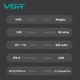 Электробритва шейвер VGR V-326 GRAY, 4500RPM, LED-дисплей, влагозащита - изображение 3