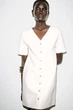 Жіноча мінісукня COS Buttoned Milano-Knit Mini Dress White S (1331966001) - изображение 2