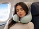 Дорожня U-подібна подушка для шиї з ефектом пам'яті Memory Foam 18×20×13 см з передньою застібкою-фіксатором на кнопці - зображення 7