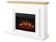 Каминокомплект ArtiFlame Marbelya AF23S белый эффект живого пламени со звуком и обогревом - изображение 3