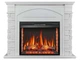 Каминокомплект ArtiFlame Alioth AF28S белый 3D эффект живого пламени и тления поленьев со звуком и обогревом - изображение 1