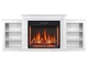 ТВ тумба с камином ArtiFlame Vogue AF28S белый 3D эффект живого пламени и тления поленьев со звуком и обогревом - изображение 1