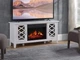ТВ тумба с электро камином ArtiFlame Odessa AF23S белый эффект живого огня со звуком и обогревом - изображение 7