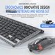 Беспроводной комплект клавиатура и мышь Cyberpunk Style бесшумный набор Bluetooth/2.4 ГГц с RGB-подсветкой Black - изображение 6