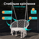 Подвесное кресло-гамак Bonro B-092 120 кг для балкона садовая бразильская качель 60 см ширина кольцо бежевое - изображение 6