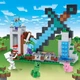 Конструктор Minecraft Большой алмазный меч с башней фигурками героев Крипером скелетом и свинкой 359 деталей Майнкрафт My World - изображение 2