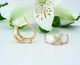 Сережки Royal з білою керамікою - изображение 2
