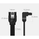 Кабель передачі даних SATA 3 Data Cable 0.5m 90° corner US217 Black Ugreen - зображення 8