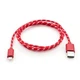 Дата кабель USB 2.0 AM to Lightning 2color nylon 1m red Vinga - изображение 2