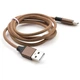 Дата кабель USB 2.0 AM to Type-C nylon 1m brown Vinga - изображение 3