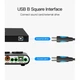 Кабель для принтера USB 2.0 AM/BM 1.0m black VENTION - зображення 4