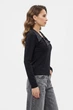 Кофта жіноча однотонна чорного кольору Fashion розмір 42-44 (217591) - зображення 2
