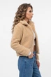 Куртка жіноча тедді демісезонна бежевого кольору Fashion розмір 44 (217470) - зображення 2