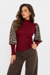 Кофта жіноча бордового кольору Fashion розмір 42 (217513) - зображення 1