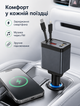FM-трансмиттер 4 в 1 для автомобиля с супербыстрой зарядкой, Bluetooth и интегрированными кабелями USB, Type-C, Lightning - изображение 4