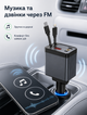 FM-трансмиттер 4 в 1 для автомобиля с супербыстрой зарядкой, Bluetooth и интегрированными кабелями USB, Type-C, Lightning - изображение 7