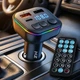 FM модулятор для автомобиля с Bluetooth и пультом дистанционного управления для музыки и звонков 2 USB и Type‑C питание 12–24 В - изображение 7